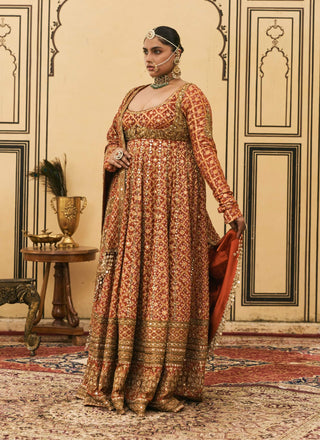 Kothi rust bandhej anarkali set
