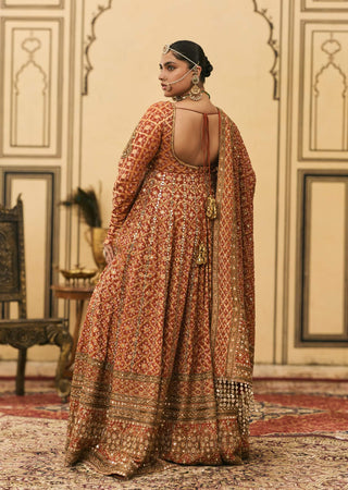 Kothi rust bandhej anarkali set