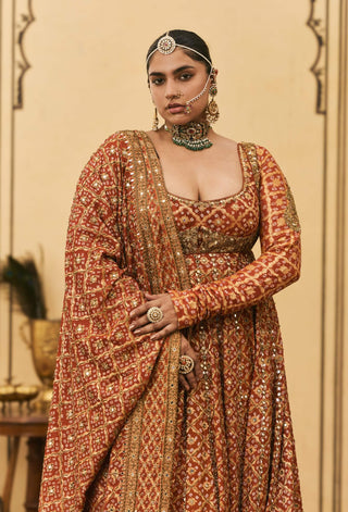 Kothi rust bandhej anarkali set