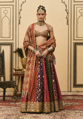 Shilpkar brocade phulkari lehenga set