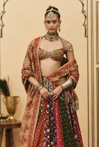 Shilpkar brocade phulkari lehenga set