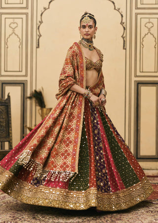 Shilpkar brocade phulkari lehenga set