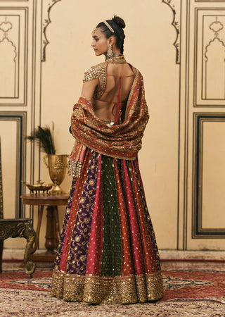 Shilpkar brocade phulkari lehenga set