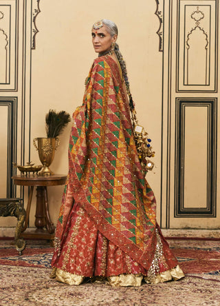 Samyukta corset brocade lehenga set