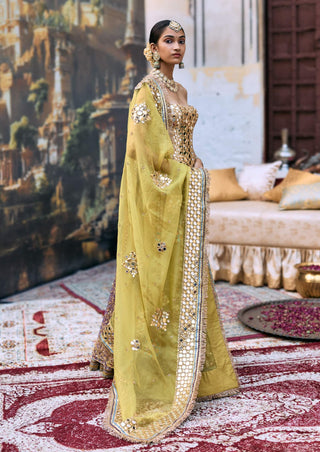 Multicolor chaitrangi lehenga set