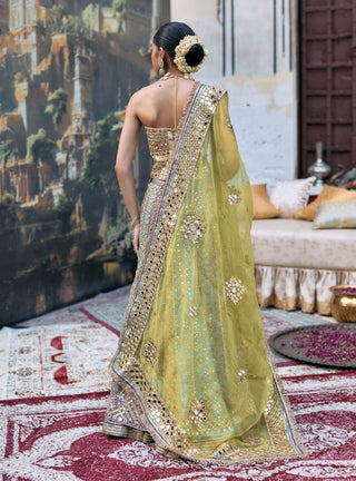 Multicolor chaitrangi lehenga set
