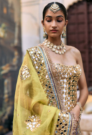 Multicolor chaitrangi lehenga set