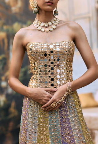Multicolor chaitrangi lehenga set