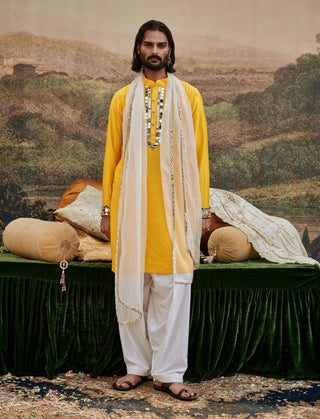 Khayalat-E Yellow Kurta Set by Itrh Men available on Indiaspopup.com