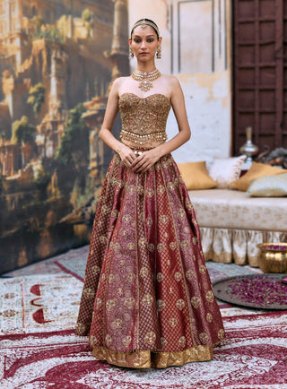 Magenta arunima lehenga set