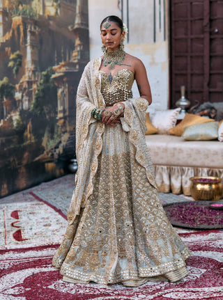 Ivory rajbaraat lehenga set