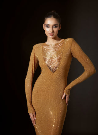 Sparkle siren gold gown