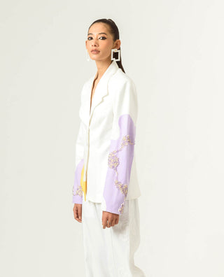 Siddhant Aggarwal-Ivory Lilac Blazer-INDIASPOPUP.COM