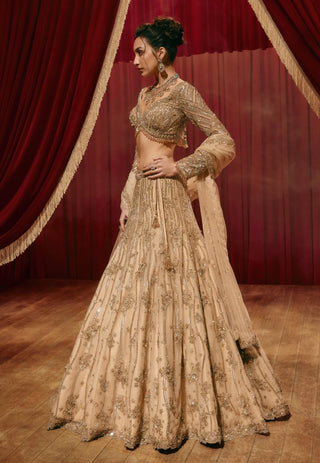 Ivy gold lehenga set