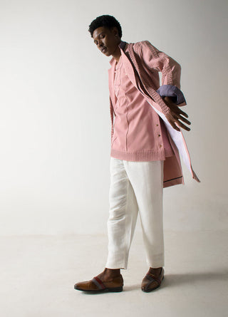 Jatin Malik-Blush Pink Overcoat-INDIASPOPUP.COM