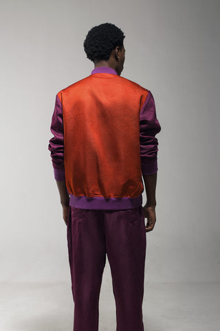 Jatin Malik-Orange Purple Ombre Jacket-INDIASPOPUP.COM