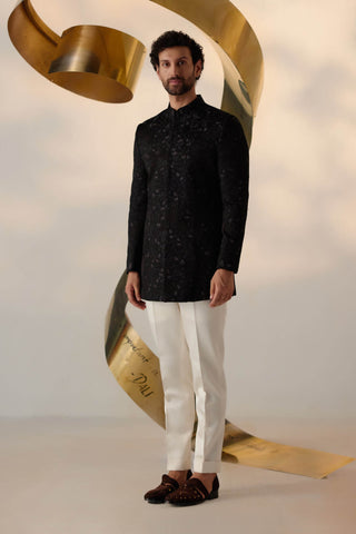 Jatin Malik-Parsian Night Long Bandhgala And Trousers-INDIASPOPUP.COM