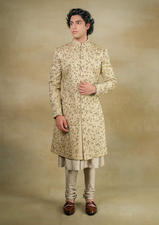 Jatin Malik-Sandune Sherwani Set-INDIASPOPUP.COM