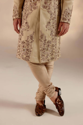 Jatin Malik-Sand Ridge Sherwani Set-INDIASPOPUP.COM