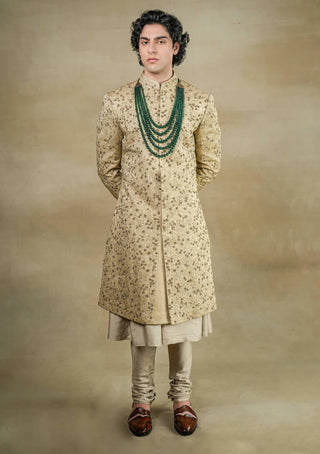 Jatin Malik-Sandune Sherwani Set-INDIASPOPUP.COM