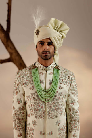 Jatin Malik-Hazy Blue Sherwani Set-INDIASPOPUP.COM