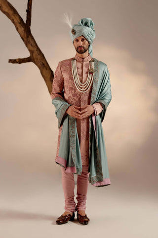 Jatin Malik-Orchid Pink Sherwani Set-INDIASPOPUP.COM