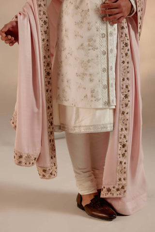 Jatin Malik-Gardenia Pink Sherwani Set-INDIASPOPUP.COM