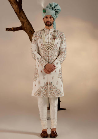 Jatin Malik-Opaline Ivory Sherwani Set-INDIASPOPUP.COM