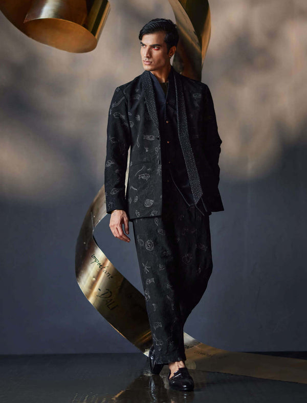 Black marine tuxedo set
