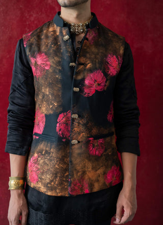 Deep Fuschia Nehru Jacket Set by Jatin Malik available on Indiaspopup.com