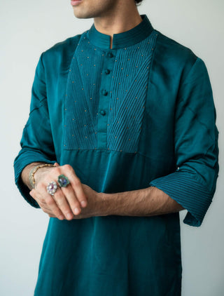 Jade Tamarisk Kurta And Trousers by Jatin Malik available on Indiaspopup.com