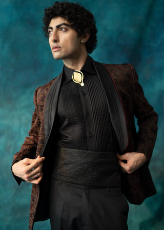 Black Noir Tuxedo Set by Jatin Malik available on Indiaspopup.com