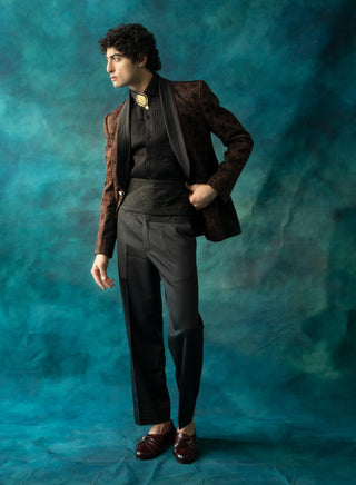 Black Noir Tuxedo Set by Jatin Malik available on Indiaspopup.com