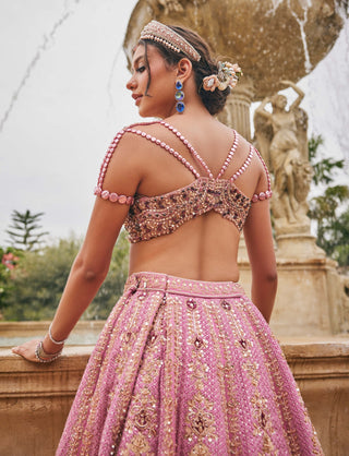 Flamingo flounce lehenga set