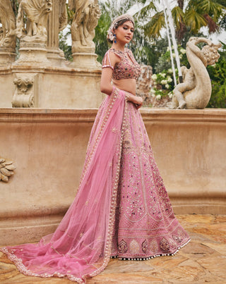 Flamingo flounce lehenga set