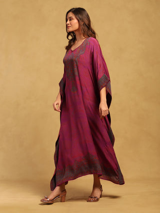 Pink aboriginal kaftan dress and camisole