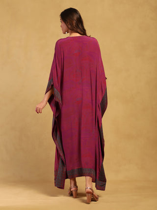 Pink aboriginal kaftan dress and camisole