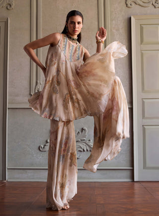 Simaya ivory sharara with kurta