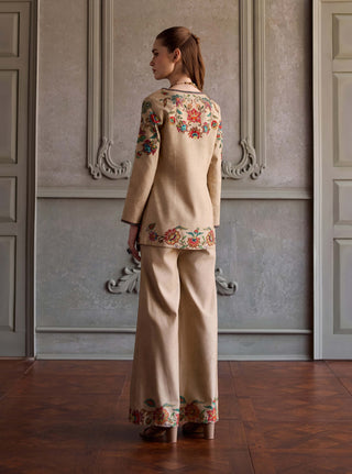 Celina soft beige tunic and palazzo