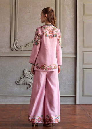 Celina powder pink tunic and palazzo