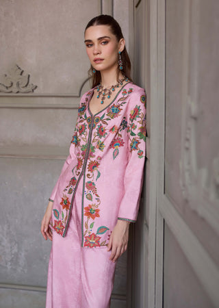 Celina powder pink tunic and palazzo