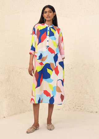 Kanelle-Wiona Print Dress-INDIASPOPUP.COM