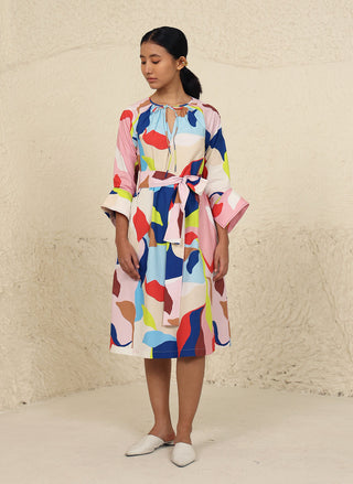 Kanelle-Eden Multiprint Dress-INDIASPOPUP.COM