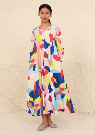 Kanelle-Milani Multi Print Dress-INDIASPOPUP.COM