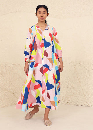 Kanelle-Milani Multi Print Dress-INDIASPOPUP.COM