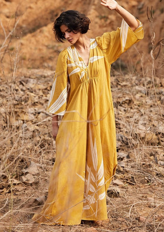 Sahara yellow ochre breezy maxi dress