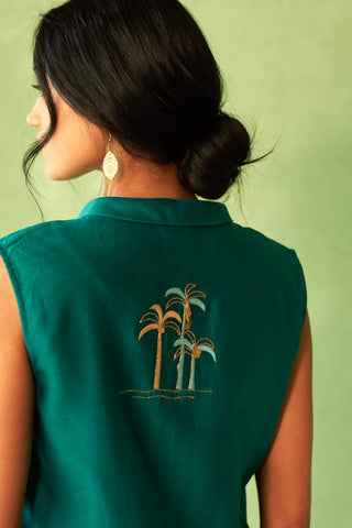 Peacock green jacket and pants