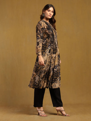 Black Dewey Kurta by Ritu Kumar available on Indiaspopup