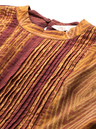 Rust tie dye a-line kurti