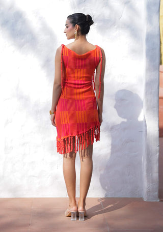 Chiquita orange pink dress